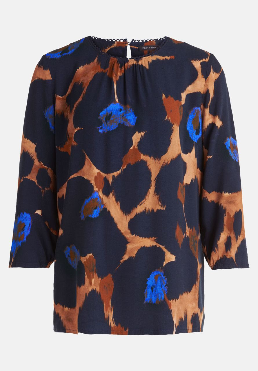 3/4 Sleeve Blouse With All Over Print_8620-2212_8877_04