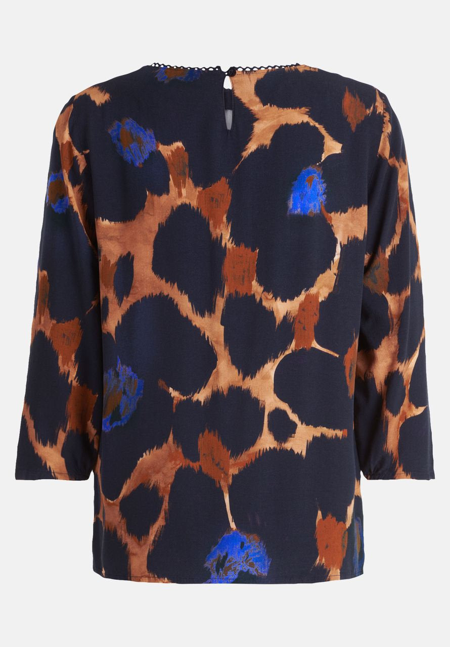 3/4 Sleeve Blouse With All Over Print_8620-2212_8877_05