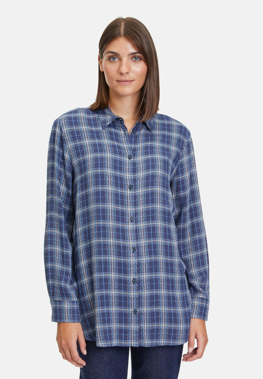 Shirt Blouse With Checkered Print_8685-3133_8896_01