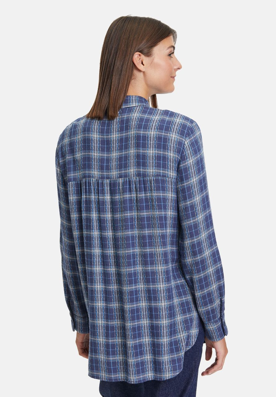 Shirt Blouse With Checkered Print_8685-3133_8896_03