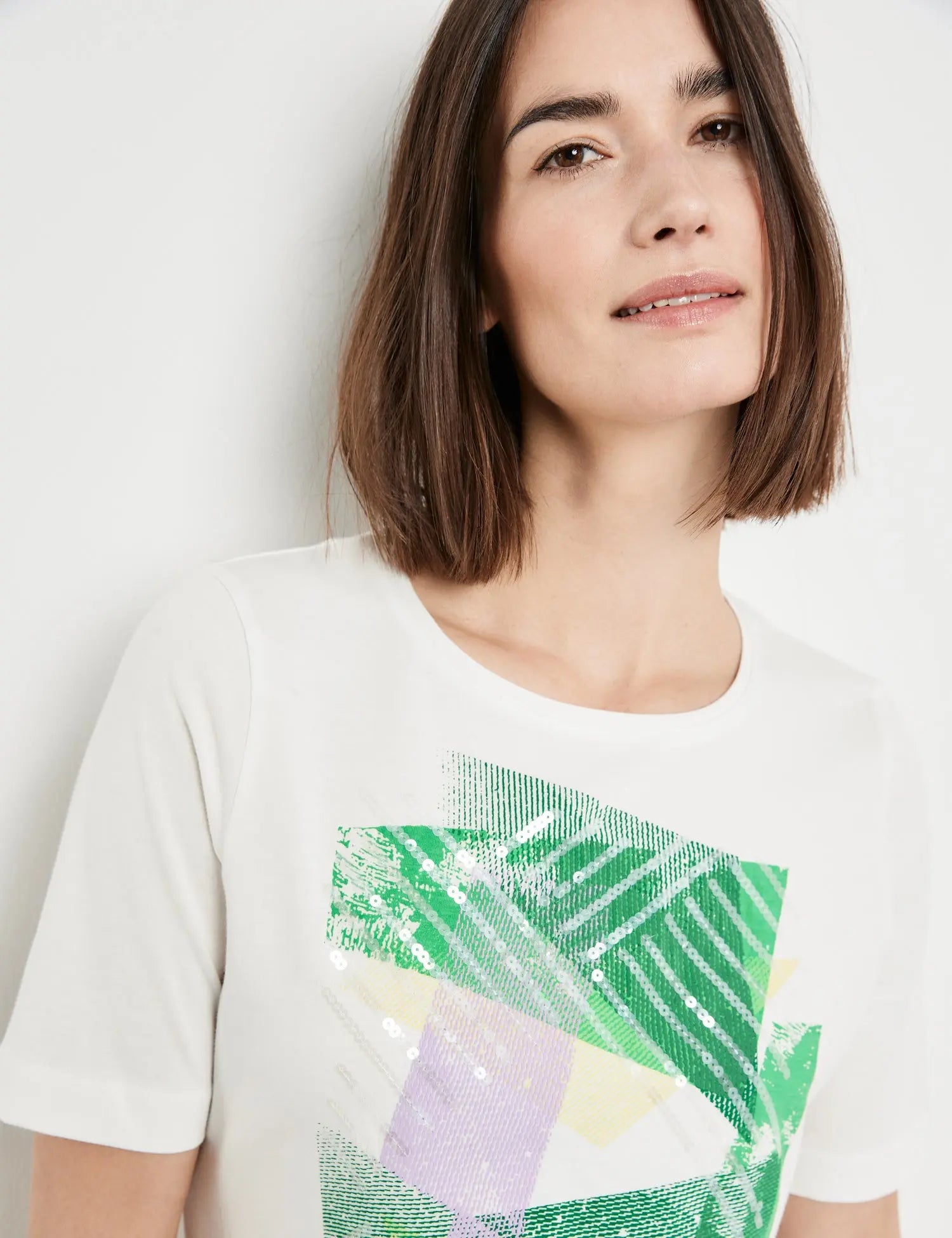 Top With Mid-Length Sleeves And Sequins - BEVAVA