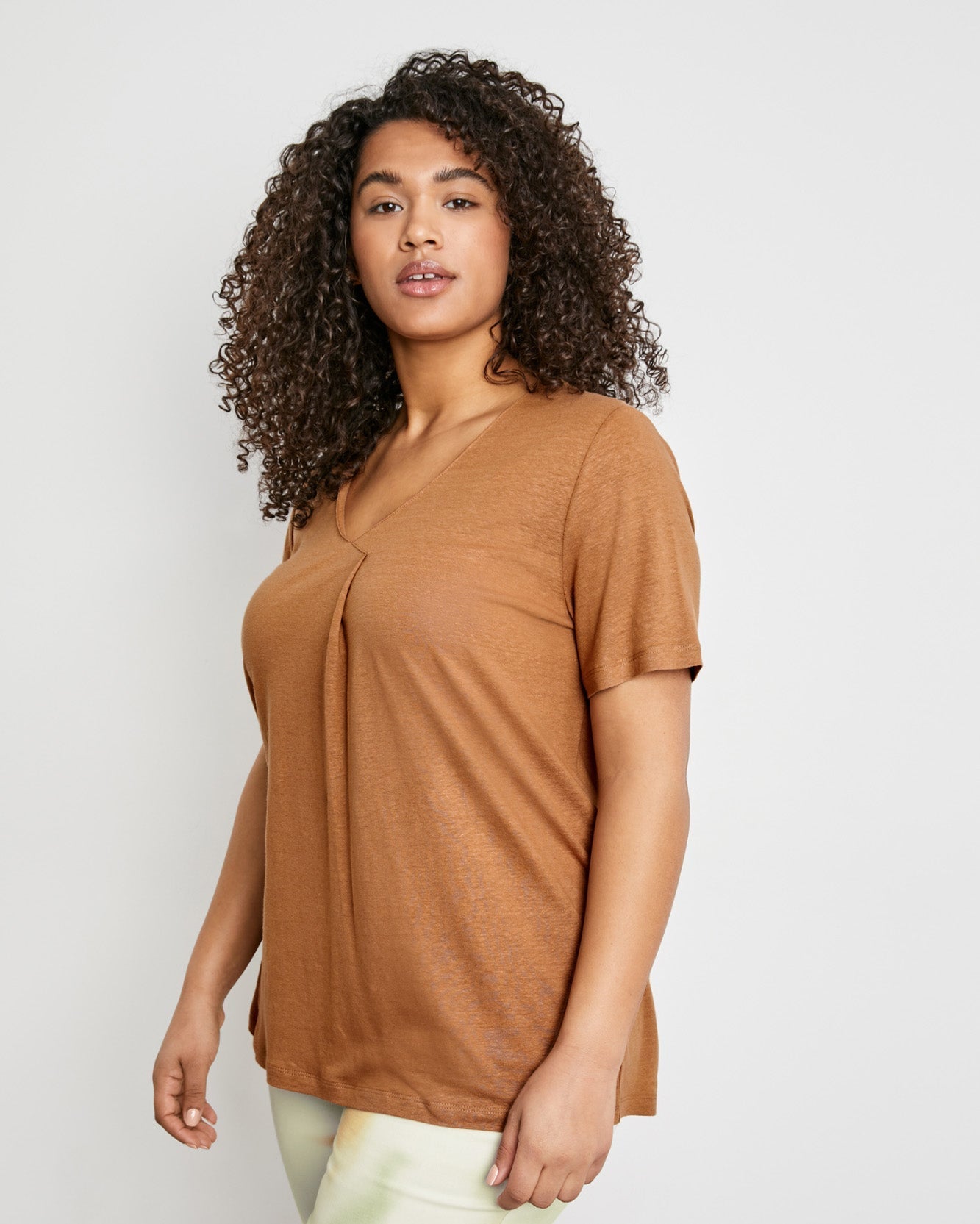 Brown T-Shirt 1/2 Sleeve Samoon