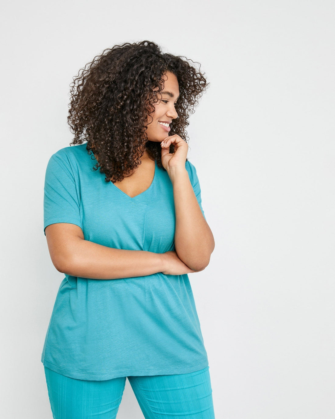 Light Blue T-Shirt 1/2 Sleeve Samoon