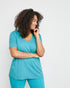Light Blue T-Shirt 1/2 Sleeve Samoon