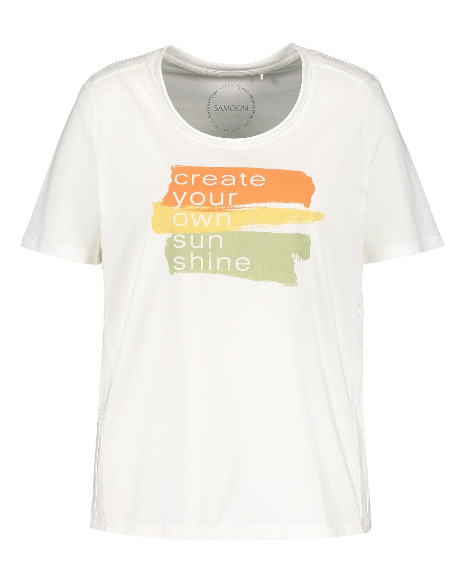 White T-Shirt 1/2 Sleeve Samoon
