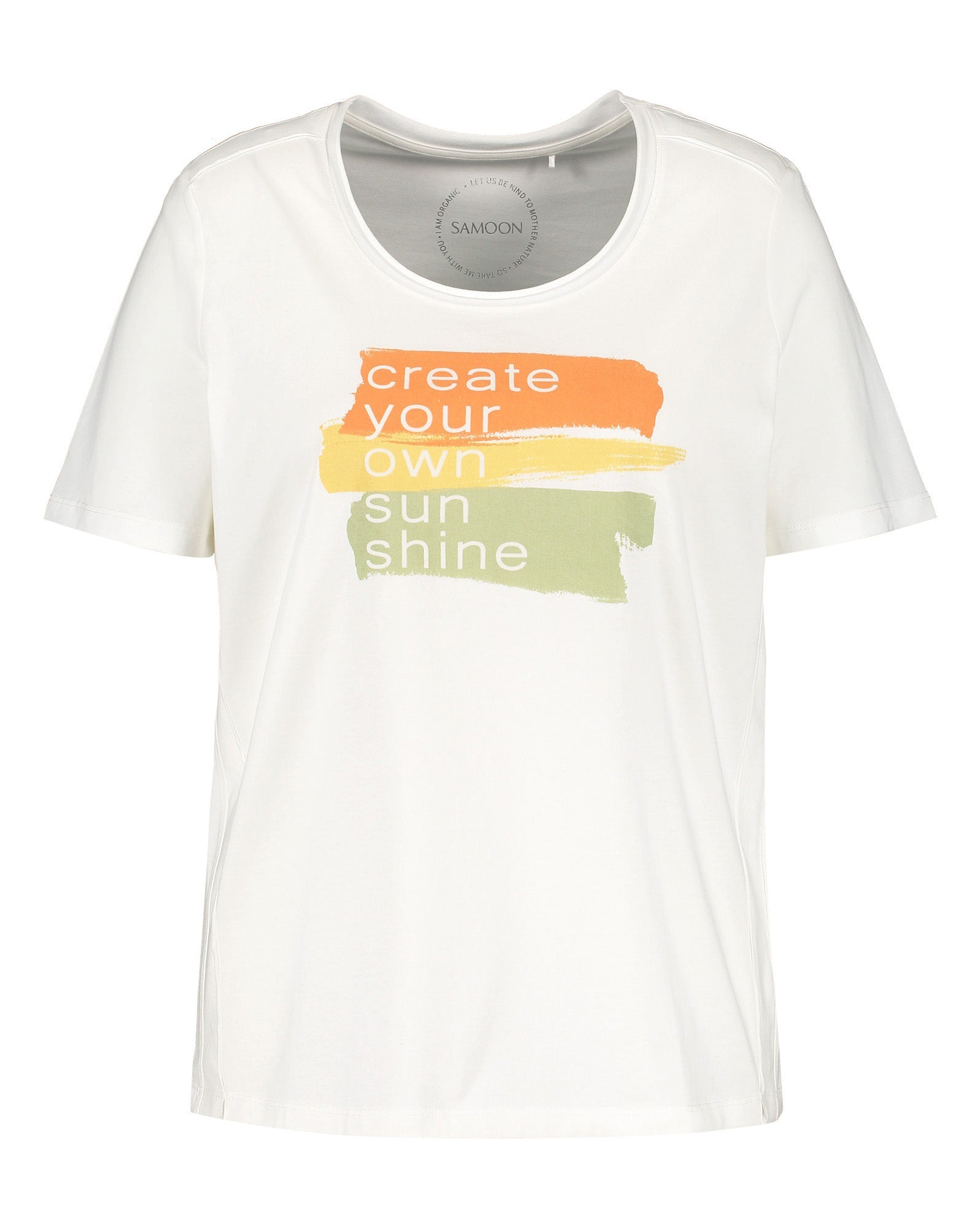 White T-Shirt 1/2 Sleeve Samoon