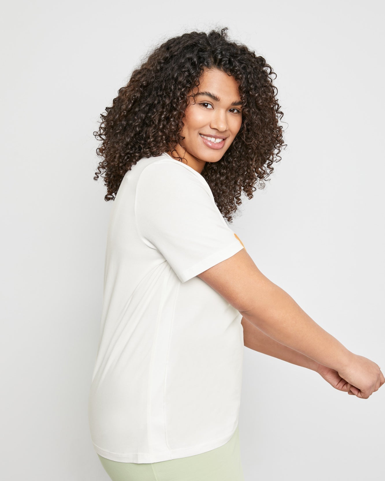 White T-Shirt 1/2 Sleeve Samoon