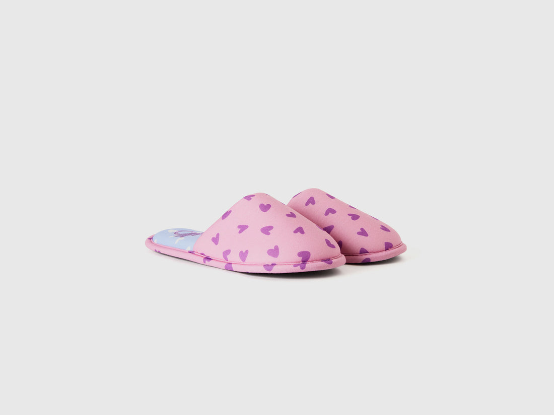 Heart-Patterned Slippers