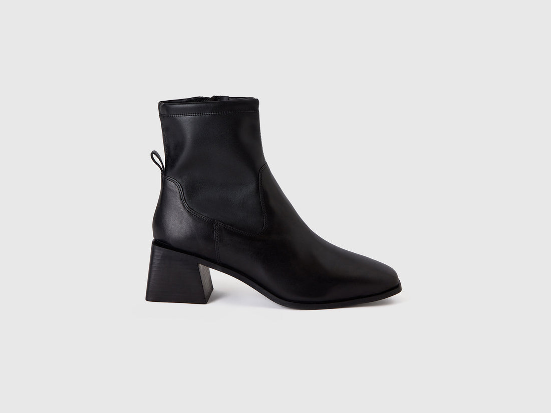 Wide Heeled Ankle Boots