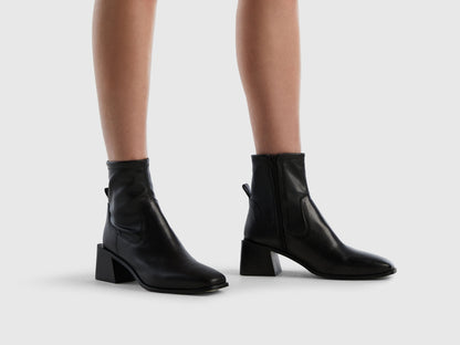 Wide Heeled Ankle Boots