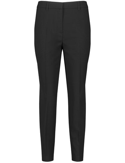 Crease-Resistant 7/8-Length Trousers In A Slim Fit