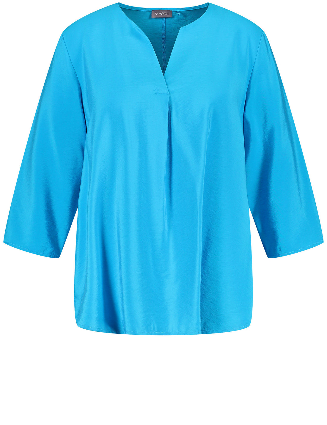 Blue Fine Blouse With 3/4-Length Sleeves_02