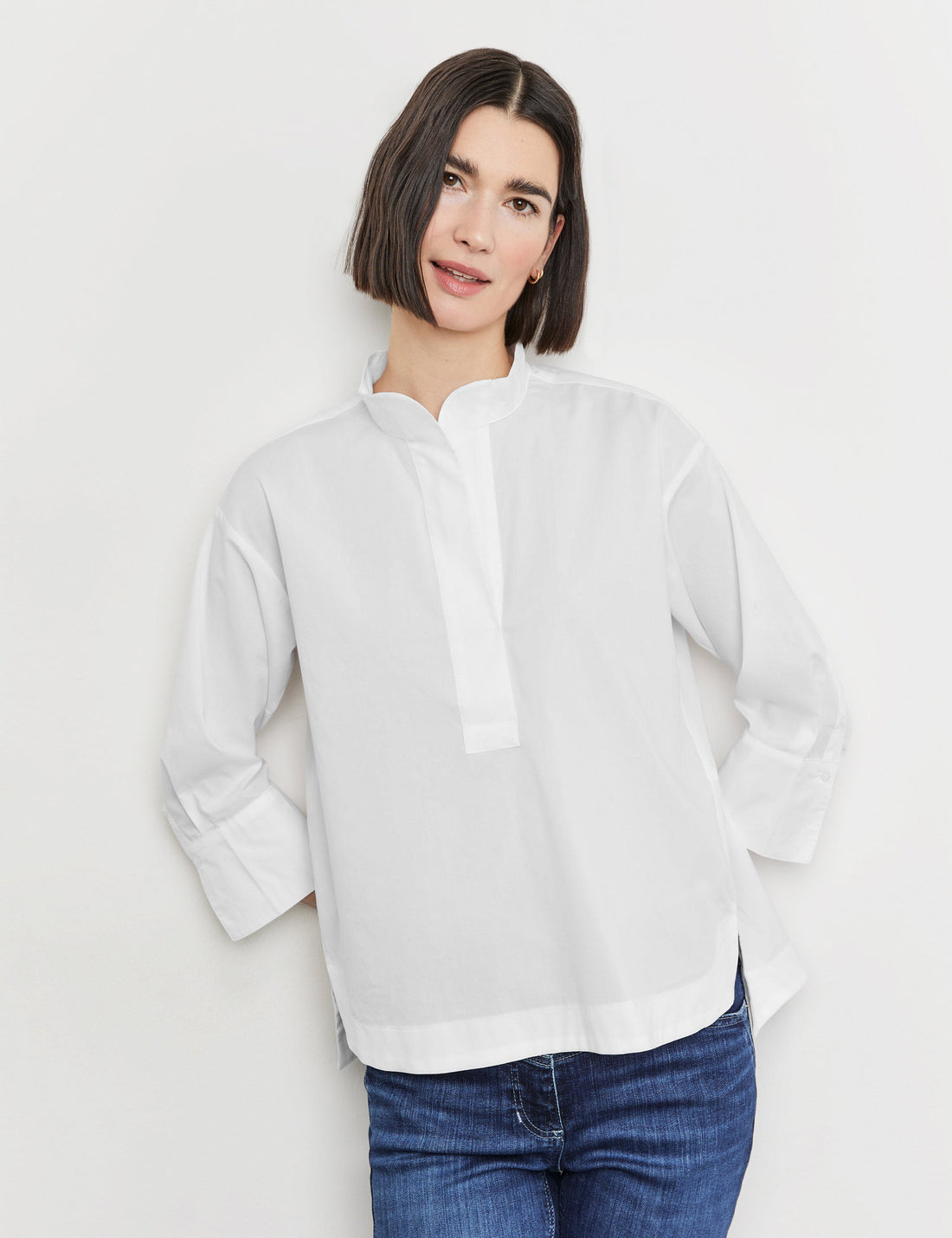 3/4-Sleeve Blouse Made Of Sustainable Cotton_965048-66406_99600_01