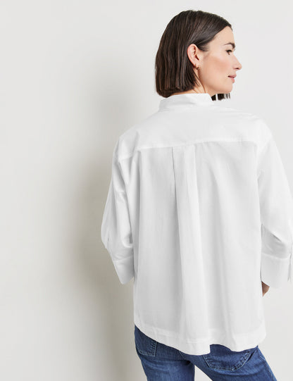 3/4-Sleeve Blouse Made Of Sustainable Cotton_965048-66406_99600_06