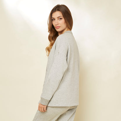 Light Melange Grey Cardigan