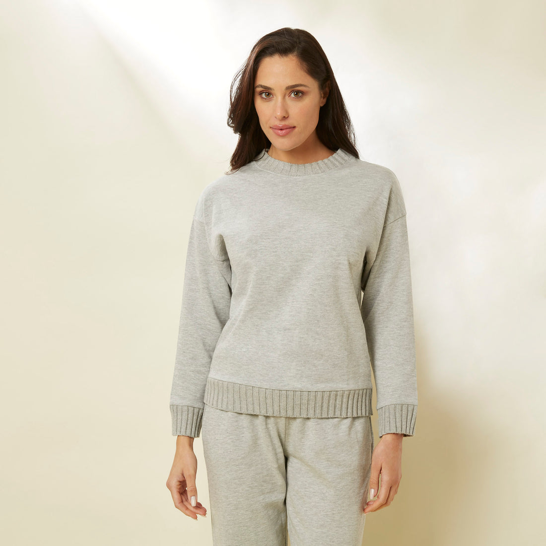 Light Melange Grey Sweatshirt