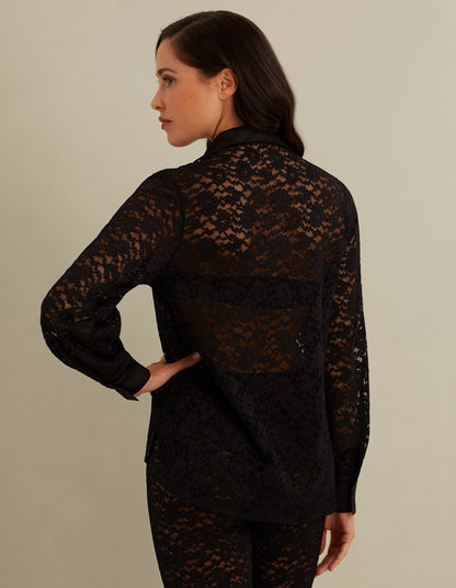 Black Embroidered Lace Night Shirt_AMAD163013_072_03