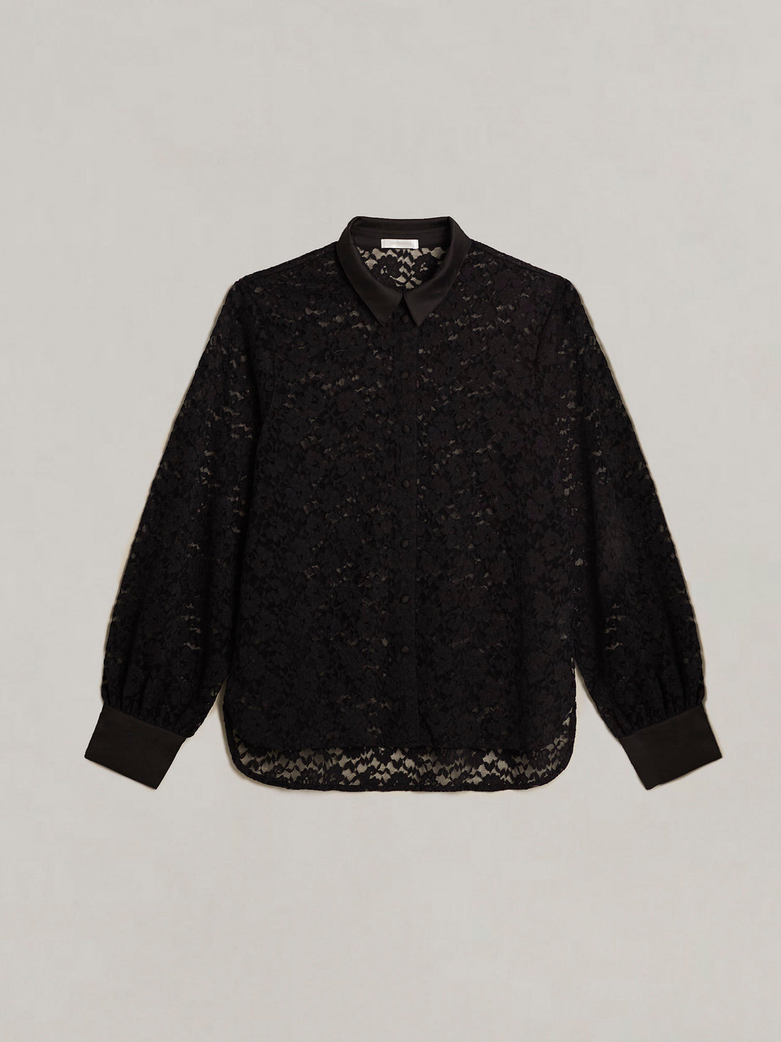 Black Embroidered Lace Night Shirt_AMAD163013_072_06