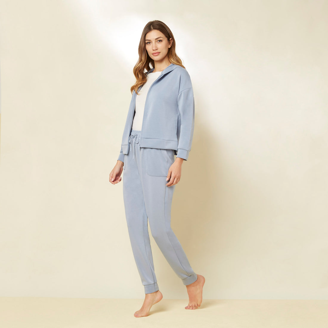 Powder Blue Full-Long Trousers