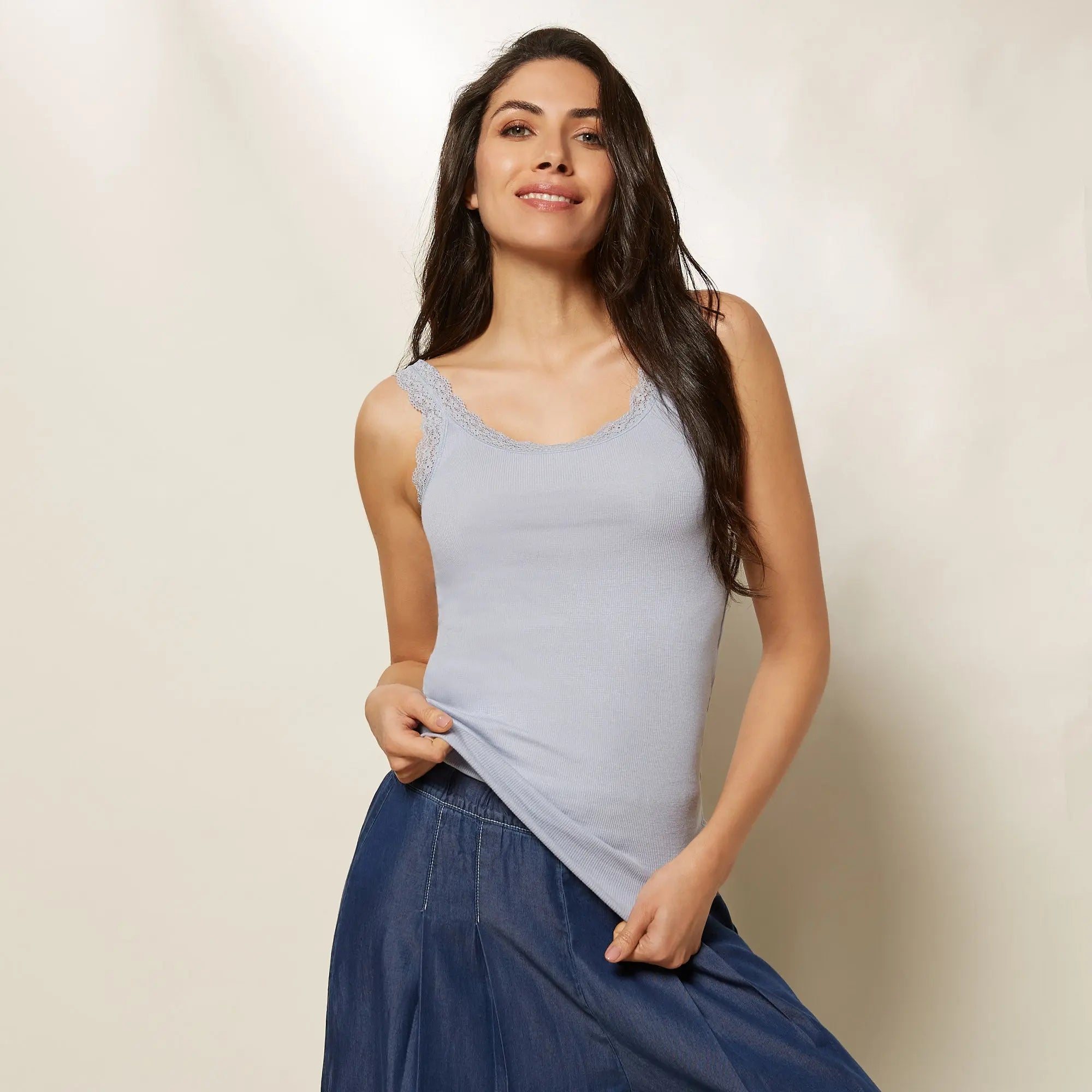 Powder Blue Tank Top - BEVAVA