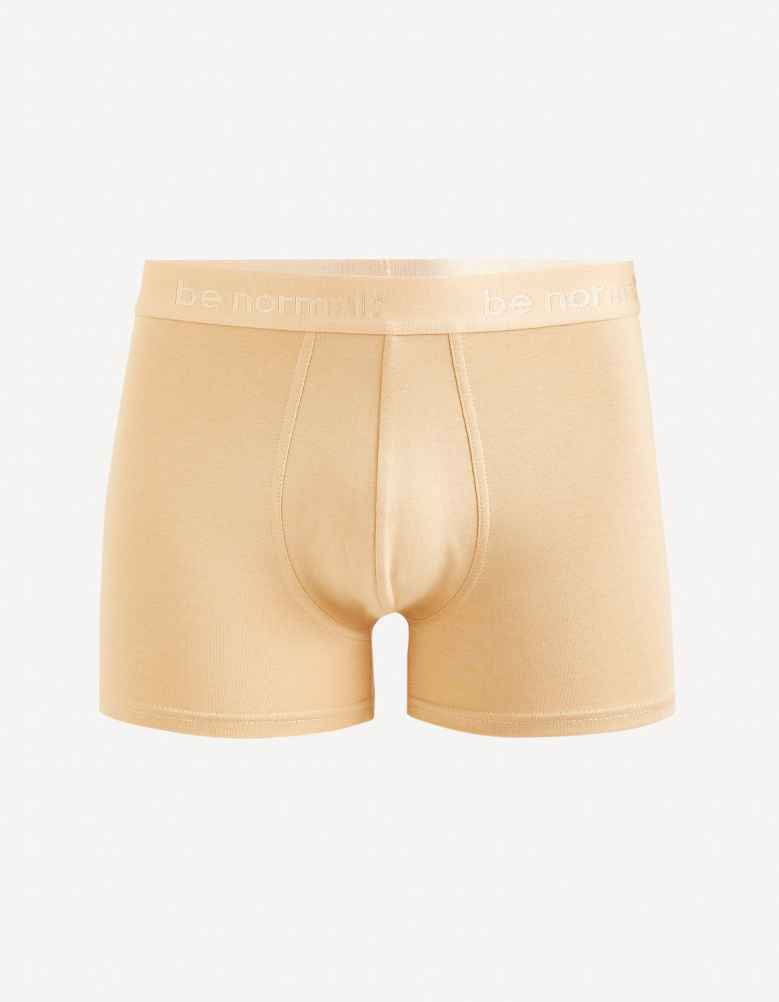 Stretch Cotton Boxer Shorts - Beige_BINORMAL_BEIGE_01