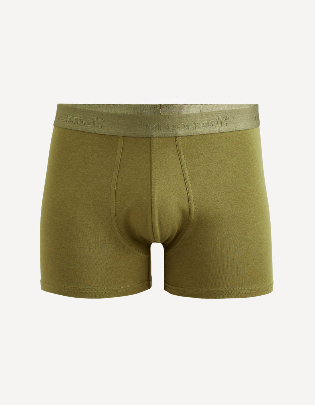 Stretch Cotton Boxer Shorts - Brown_BINORMAL_OLIVE_01