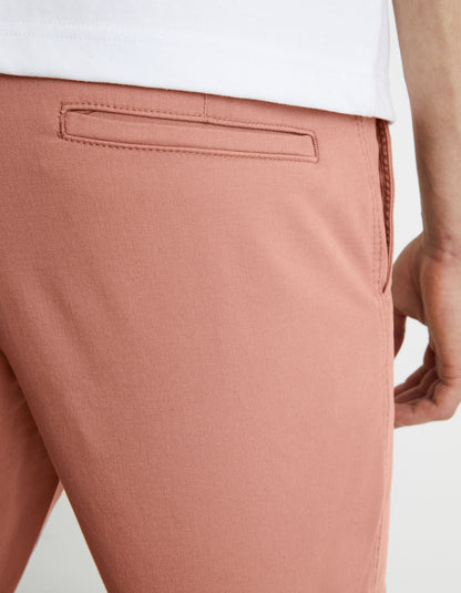 Plain Stretch Cotton Chino Bermuda Shorts - Rosewood_BOCHINOBM_BOIS DE ROSE_06