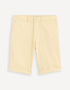 Plain Stretch Cotton Chino Bermuda Shorts - Light Yellow_BOCHINOBM_LIGHT YELLOW 01_01