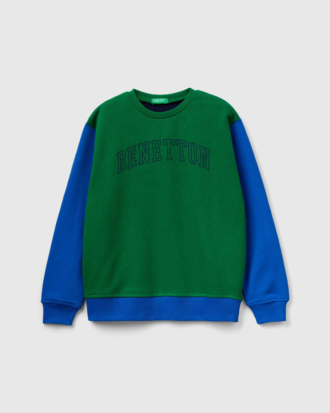 100% Cotton Color-Block Sweatshirt Tracksuit With Logo _02