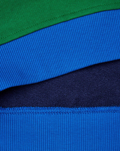 100% Cotton Color-Block Sweatshirt Tracksuit With Logo _04