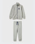100% Cotton Zip-Up Sweatshirt Tracksuit With "Be" Embroidery_01