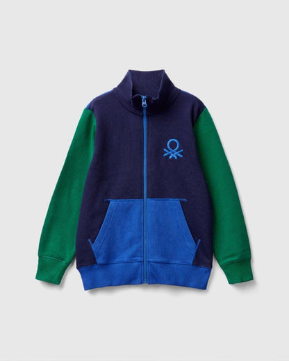 Pure Cotton Zip-Up Sweatshirt Tracksuit With Logo_02