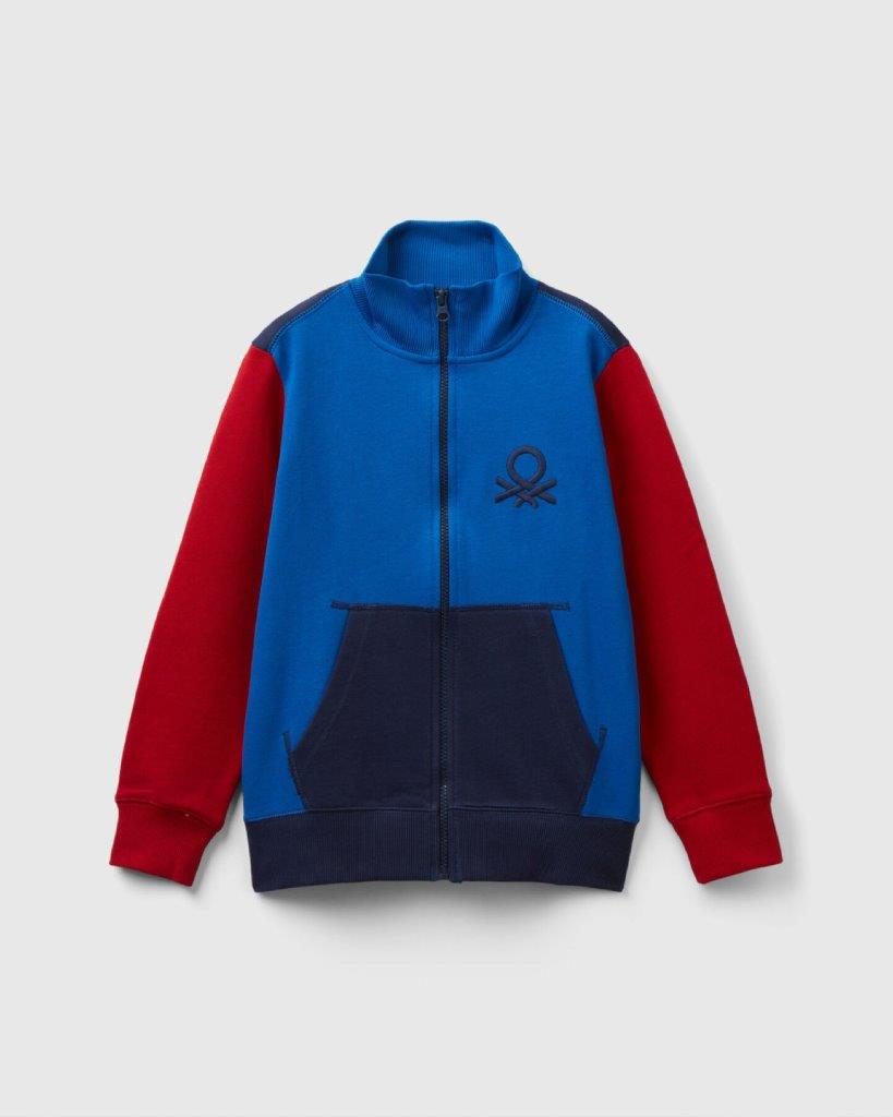 Pure Cotton Zip-Up Sweatshirt Tracksuit With Logo_02