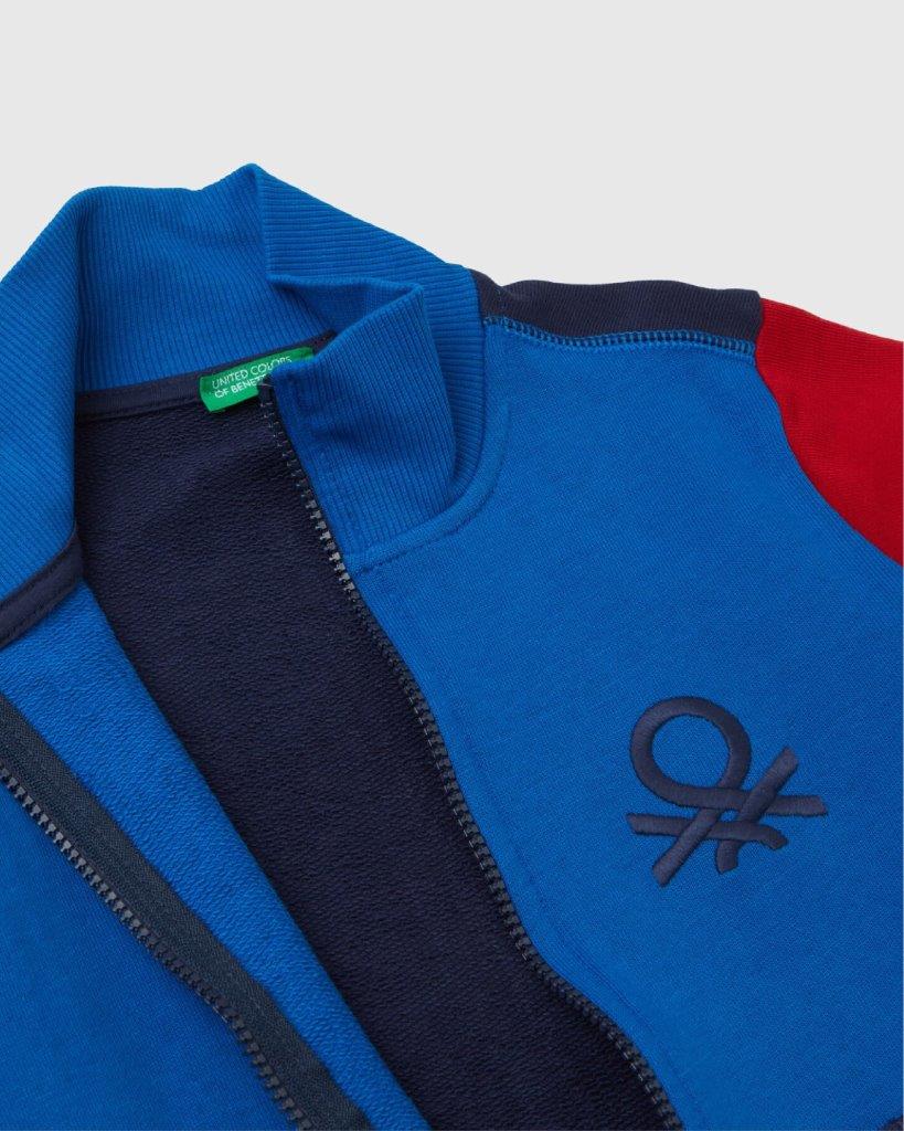 Pure Cotton Zip-Up Sweatshirt Tracksuit With Logo_04