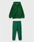 100% Cotton Zip-Up Hoodie Tracksuit With Logo Embroidery _01