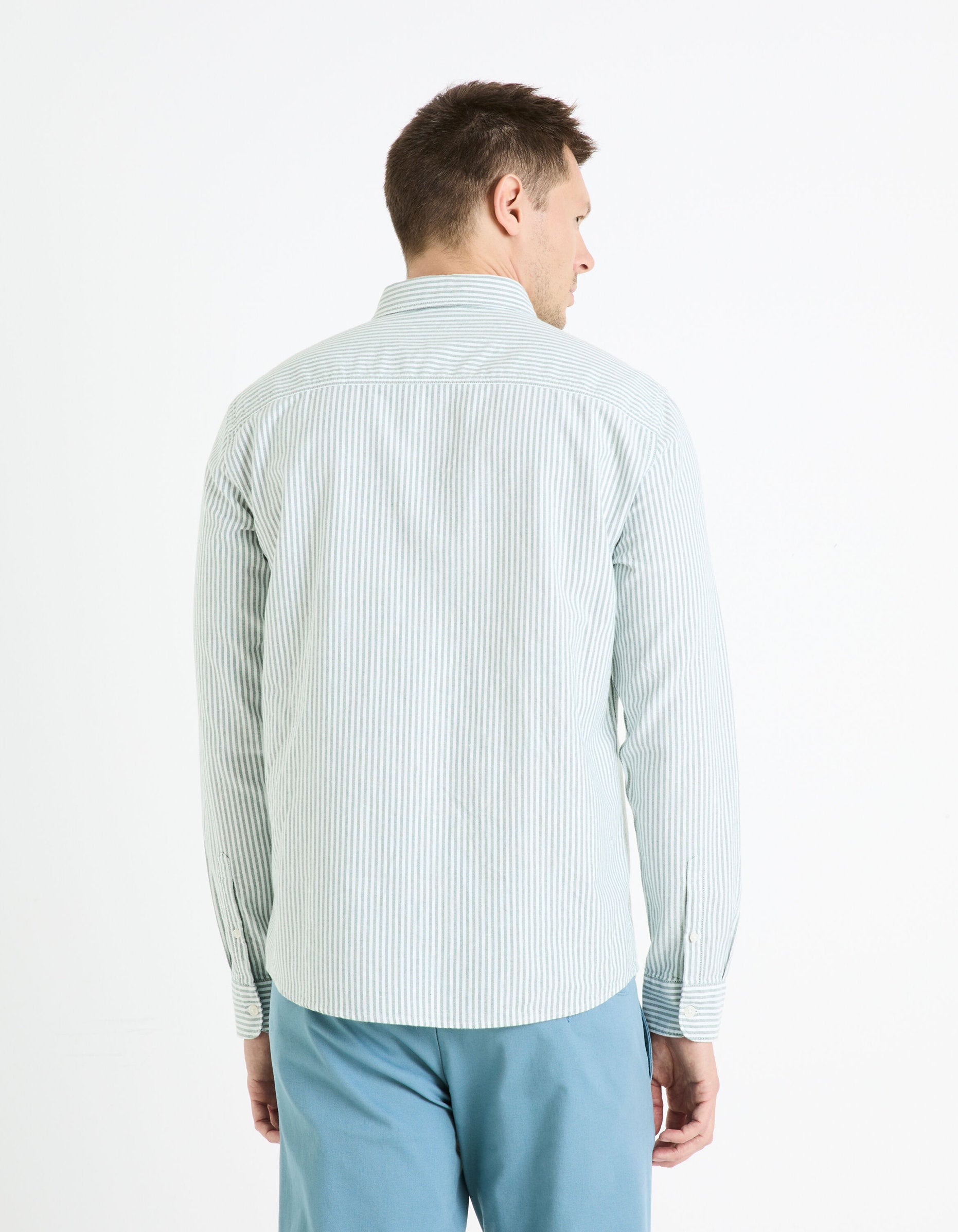 Regular Shirt 100% Cotton Oxford - Green_CAOXFORDY_DARK GREEN_04