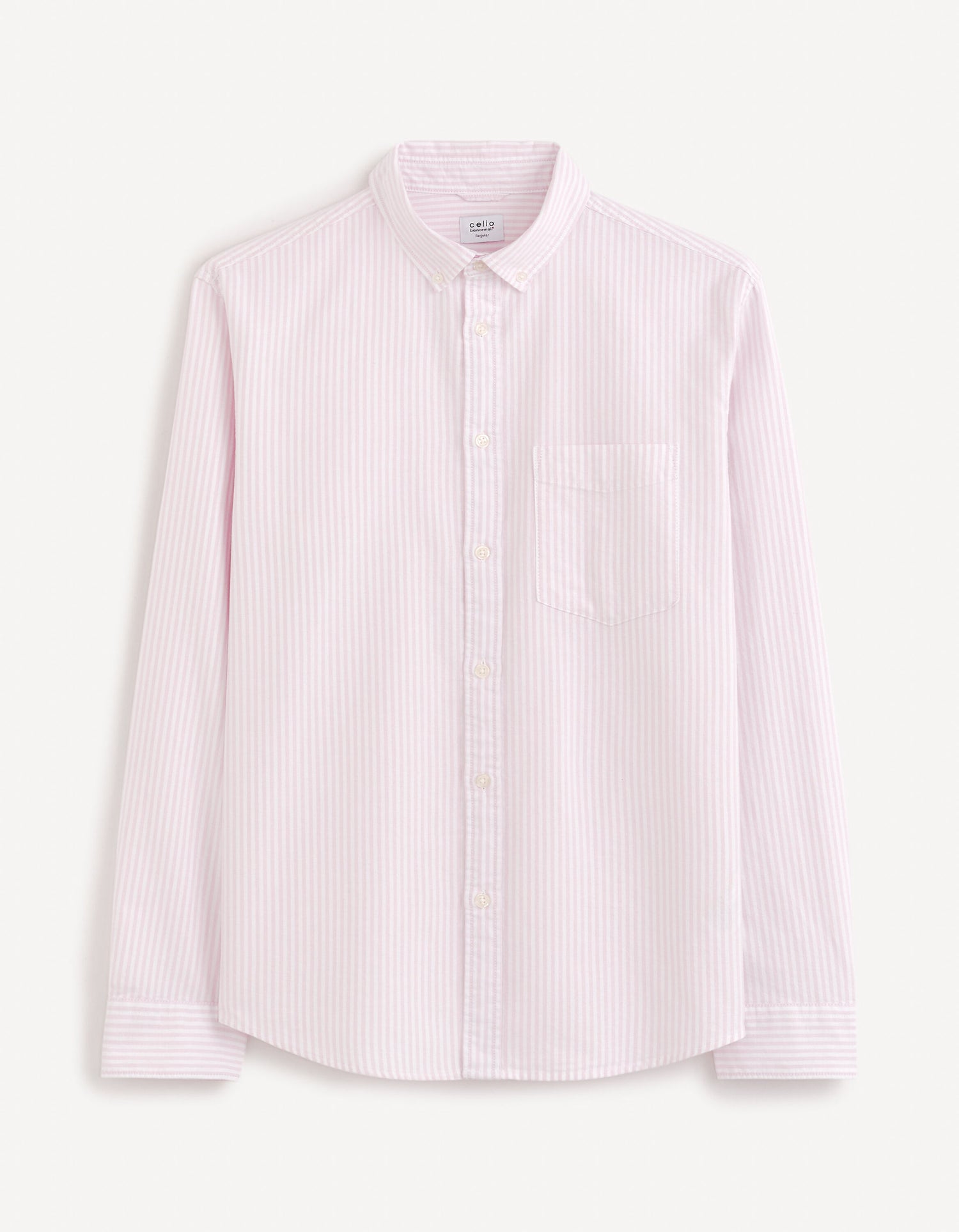 Regular Shirt 100% Oxford Cotton - Pink_CAOXFORDY_LIGHT PINK_02