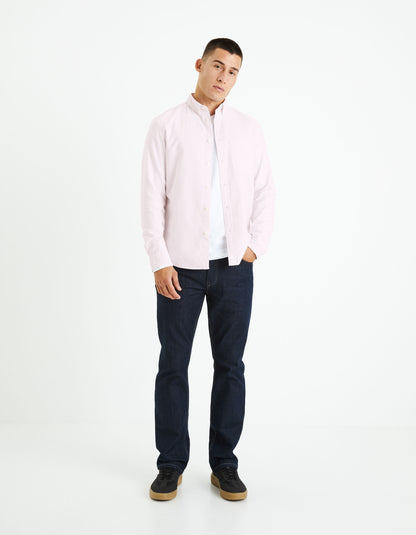 Regular Shirt 100% Oxford Cotton - Pink_CAOXFORDY_LIGHT PINK_03