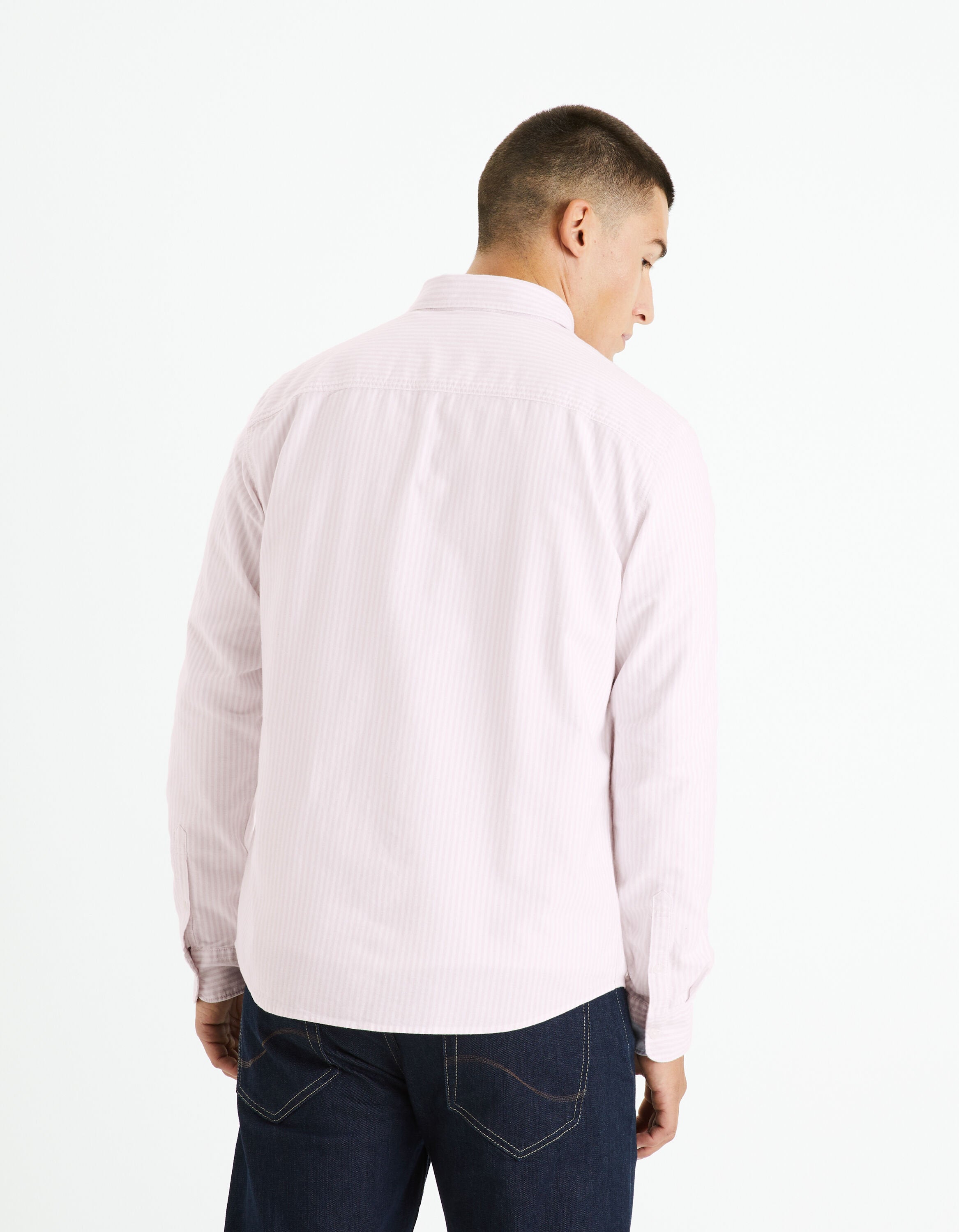 Regular Shirt 100% Oxford Cotton - Pink_CAOXFORDY_LIGHT PINK_04