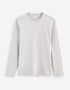 100% Cotton Round Neck T-Shirt - Heather Grey_CESOLACEML_GREY MEL_01