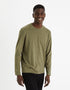 100% Cotton Round Neck T-Shirt - Khaki_CESOLACEML_KHAKI_01