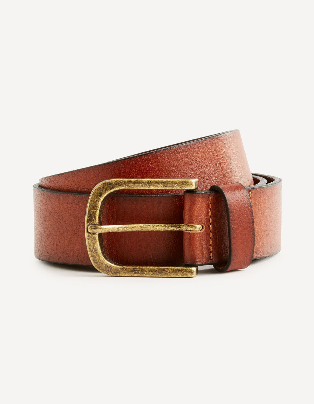Grained Leather Belt - Tan_CIGRAINE_TAN_01