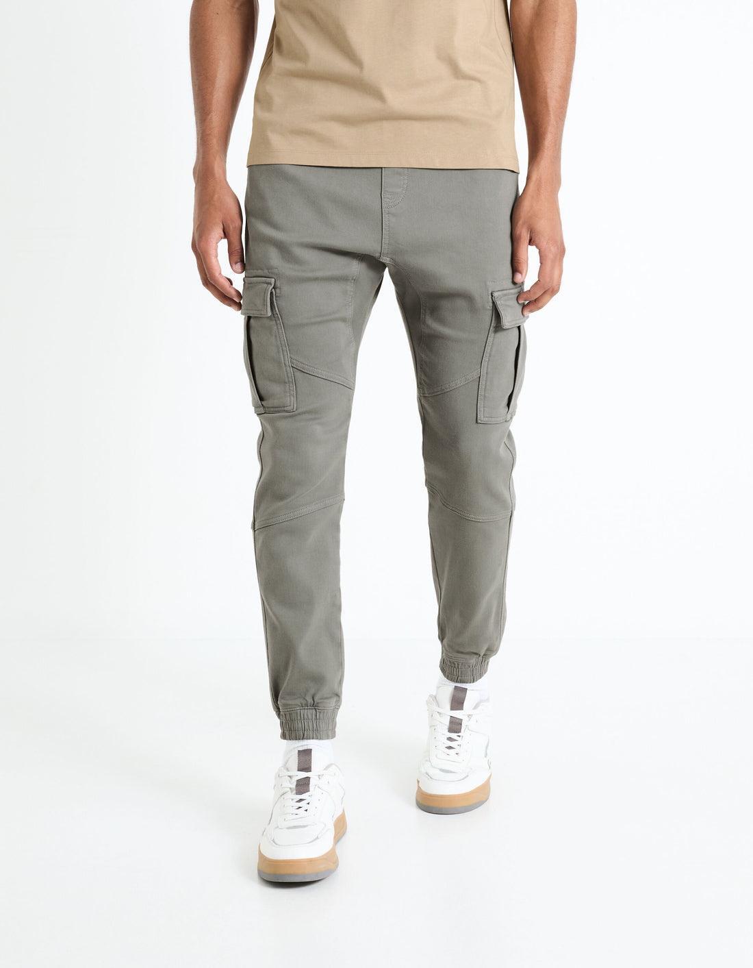 Slim Cargo Pants - Medium Grey_COKIT4_GRIS MOYEN_01