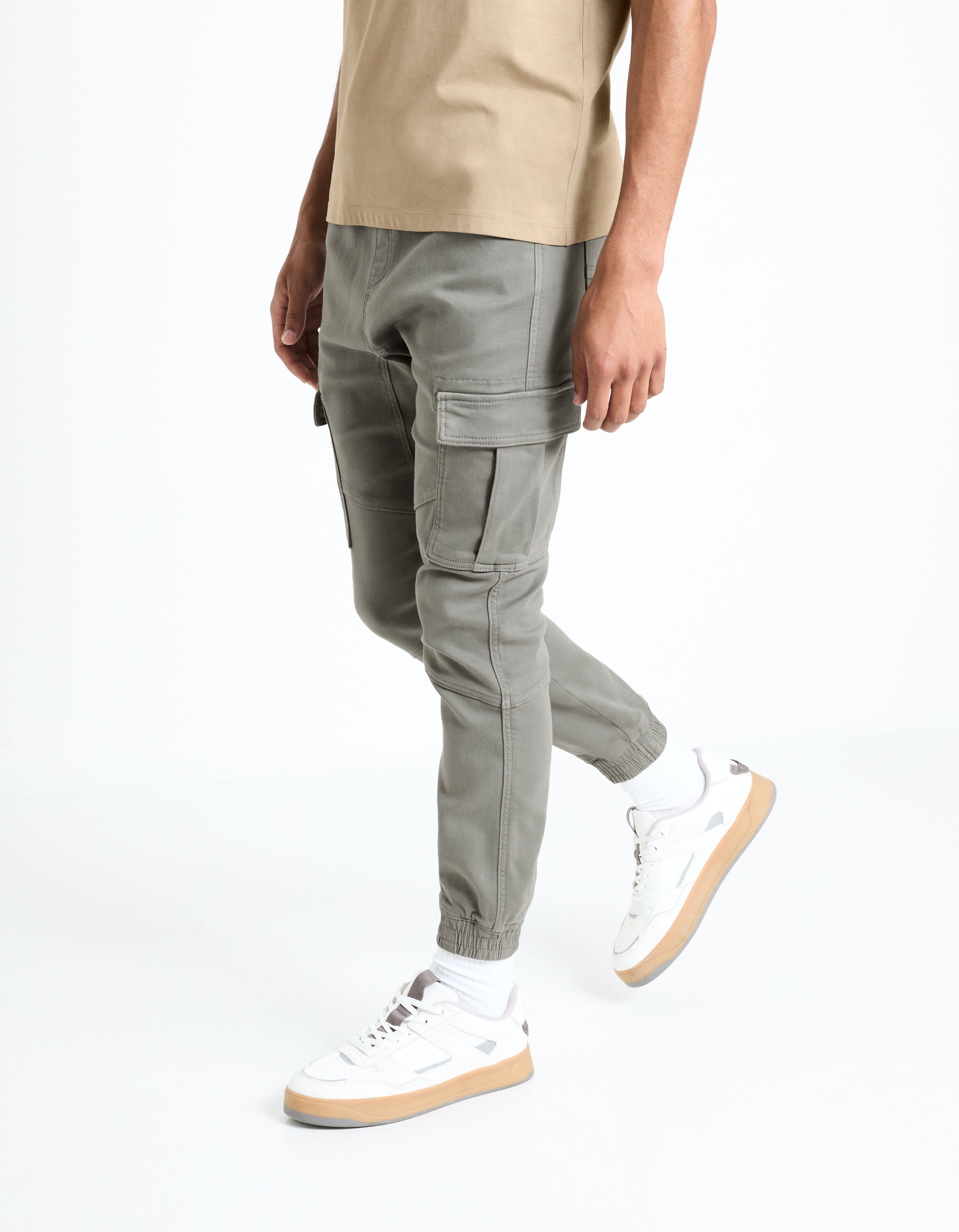 Slim Cargo Pants - Medium Grey_COKIT4_GRIS MOYEN_05