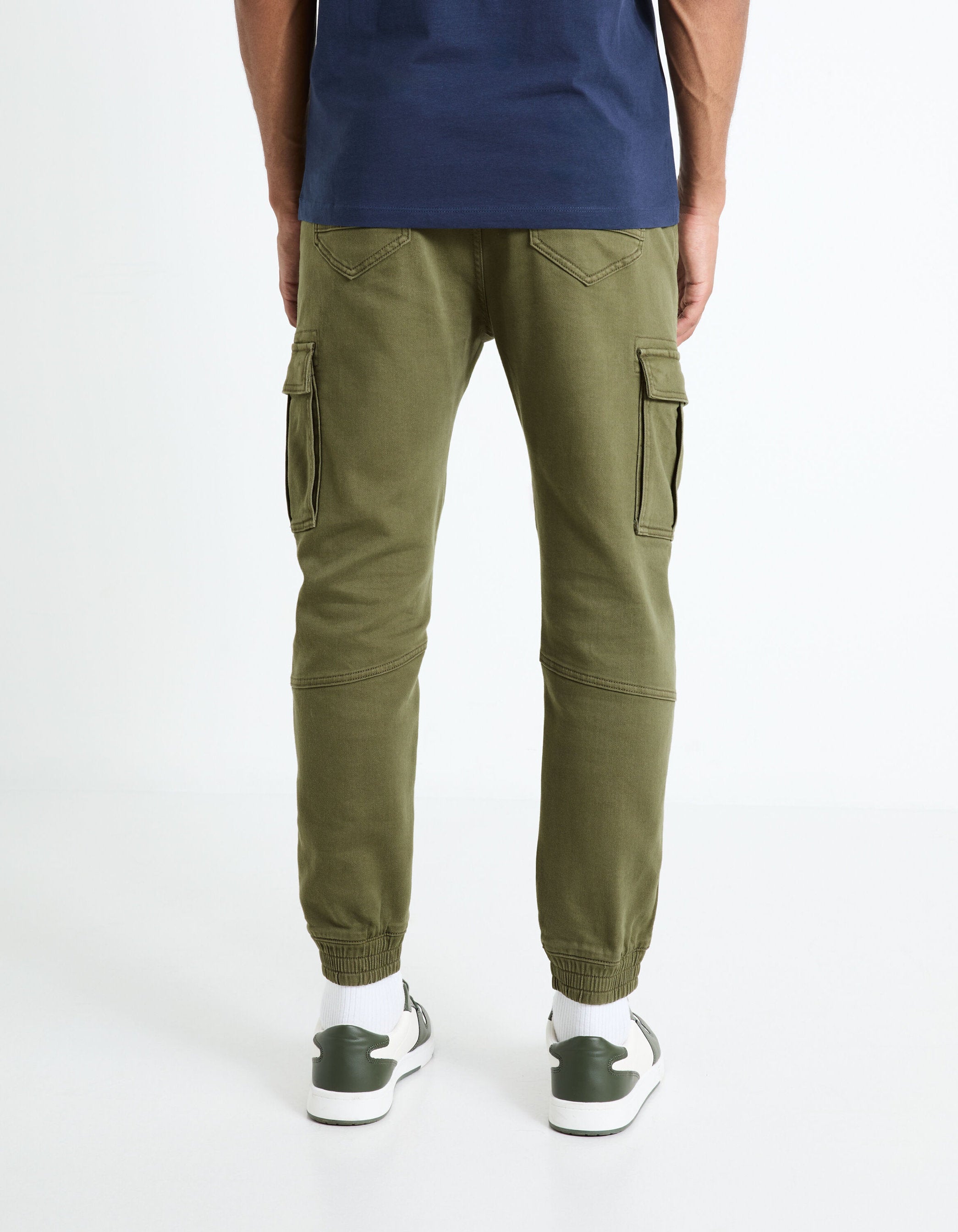 Slim Cargo Pants - Khaki Fonce_COKIT4_KAKI FONCE 02_04