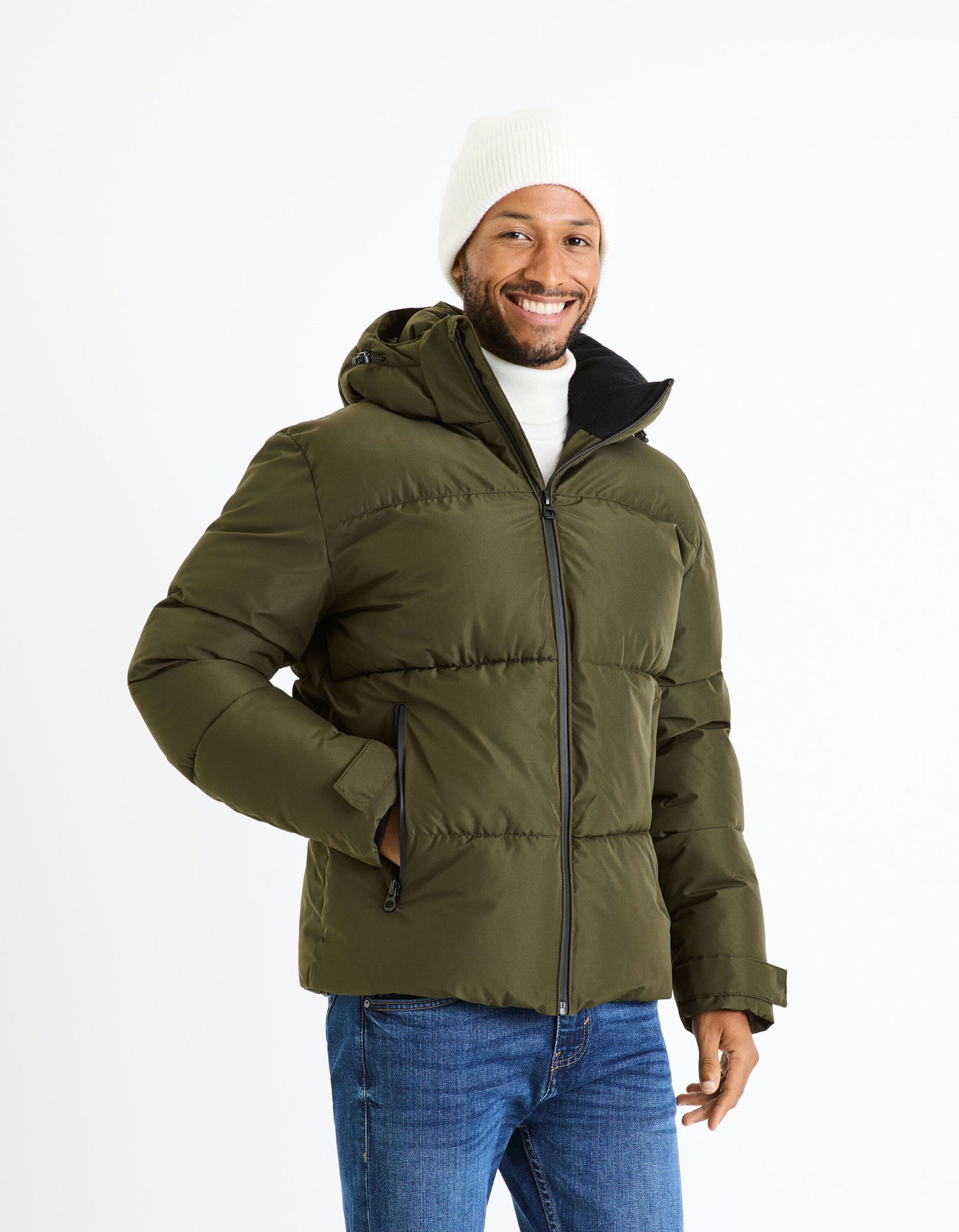 Cold Hooded Down Jacket - Khaki_CUNOTTE_KHAKI_01