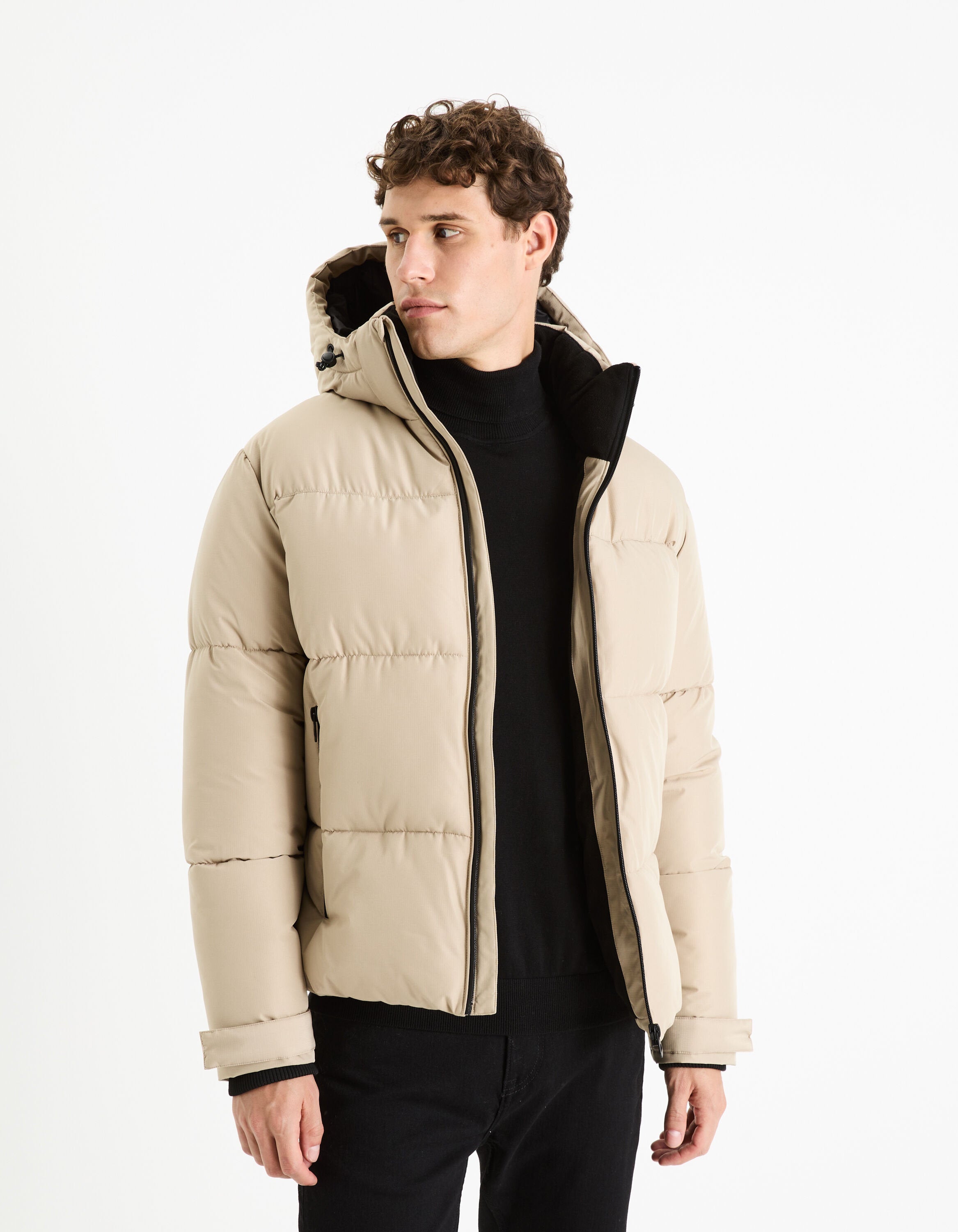 Cold Hooded Down Jacket - Sand_CUNOTTE_SAND_03