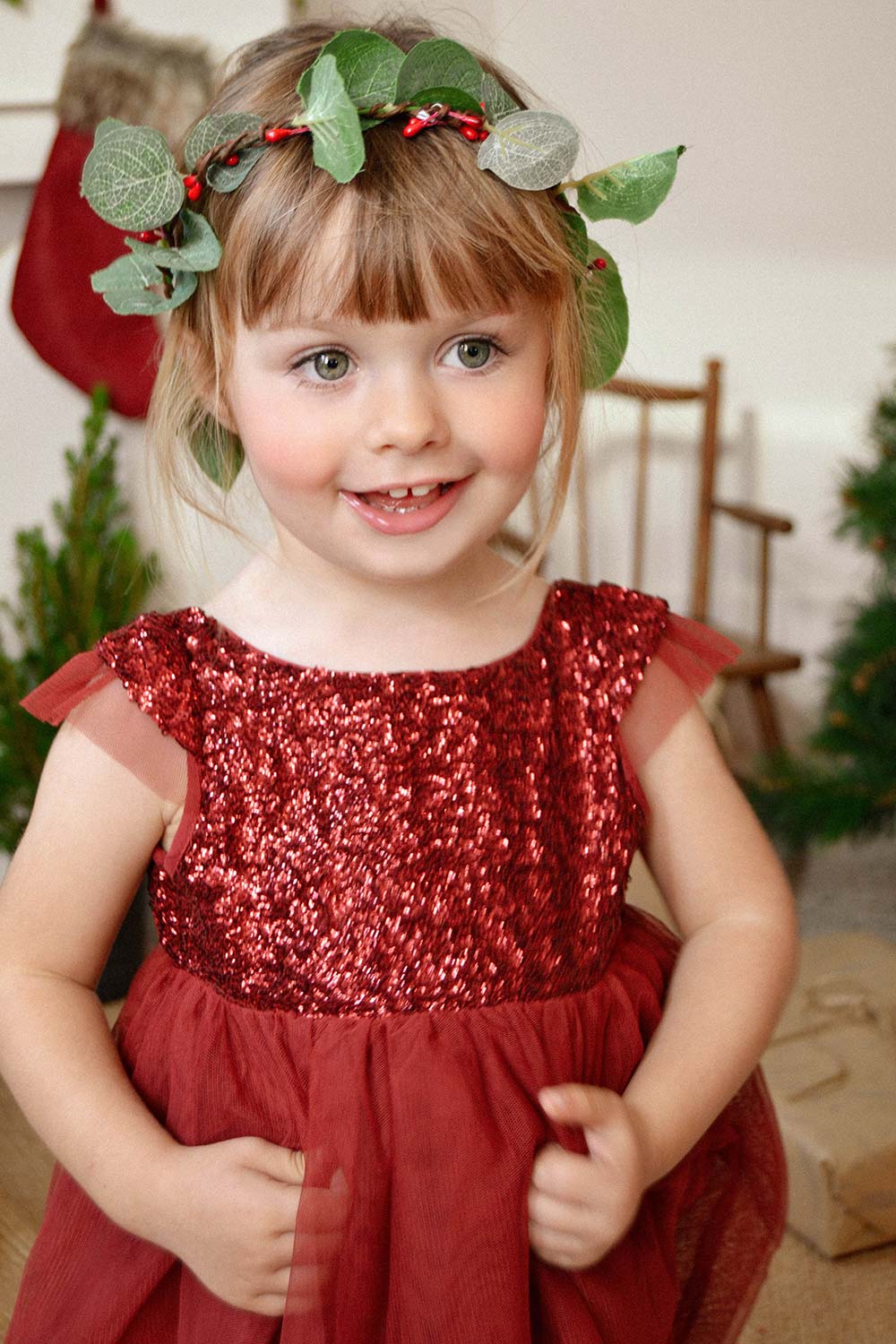 Stella Dress Burgundy - BEVAVA