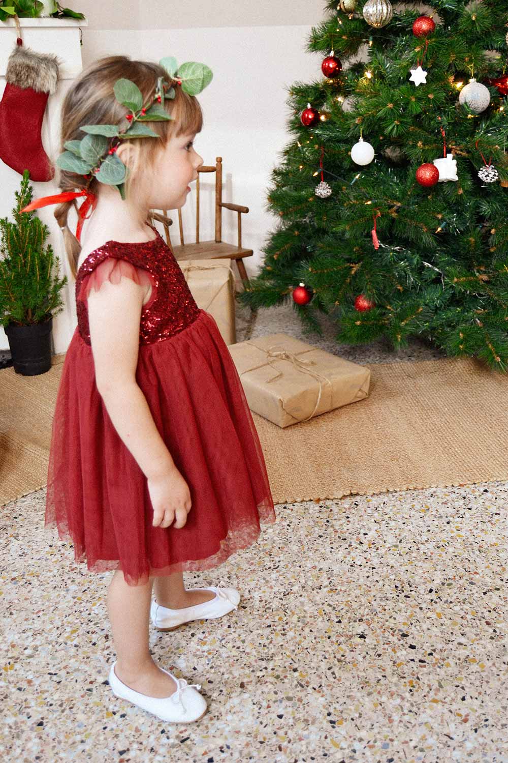 Stella Dress Burgundy - BEVAVA