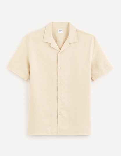 Relax Linen Cotton Shirt - Beige_DAVISCO_BEIGE_02